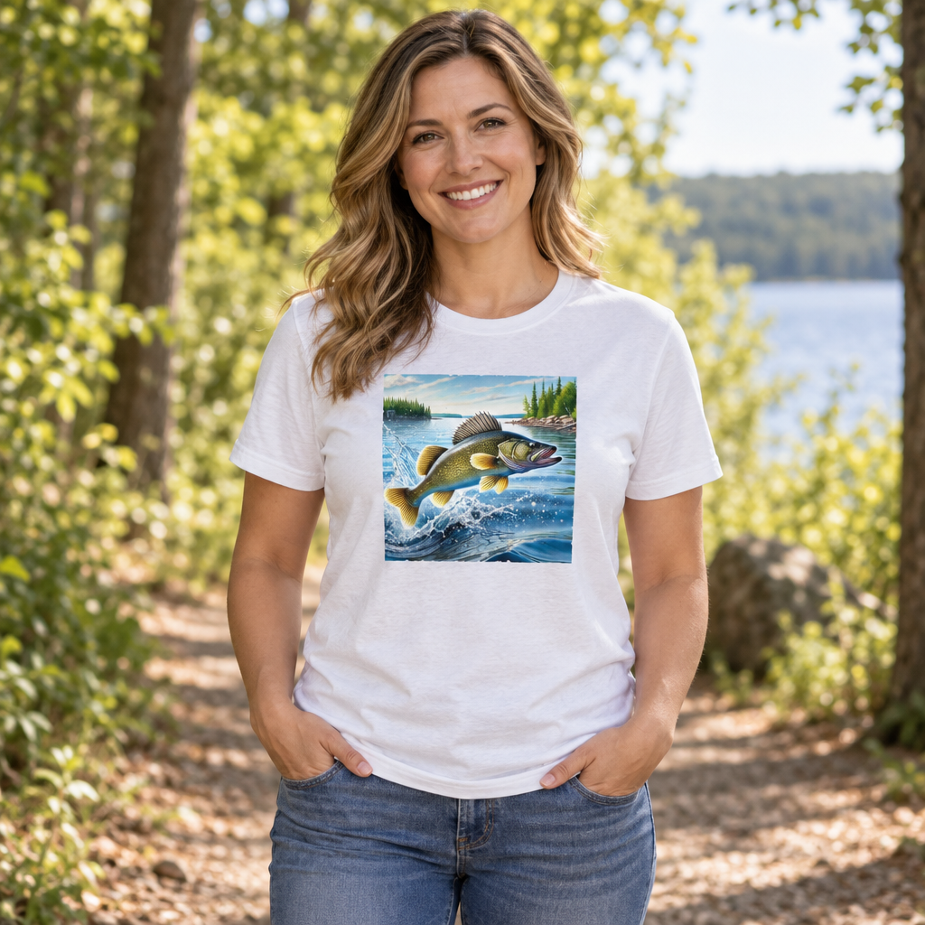Walleye Fish — White T-Shirt — lifestyle alt