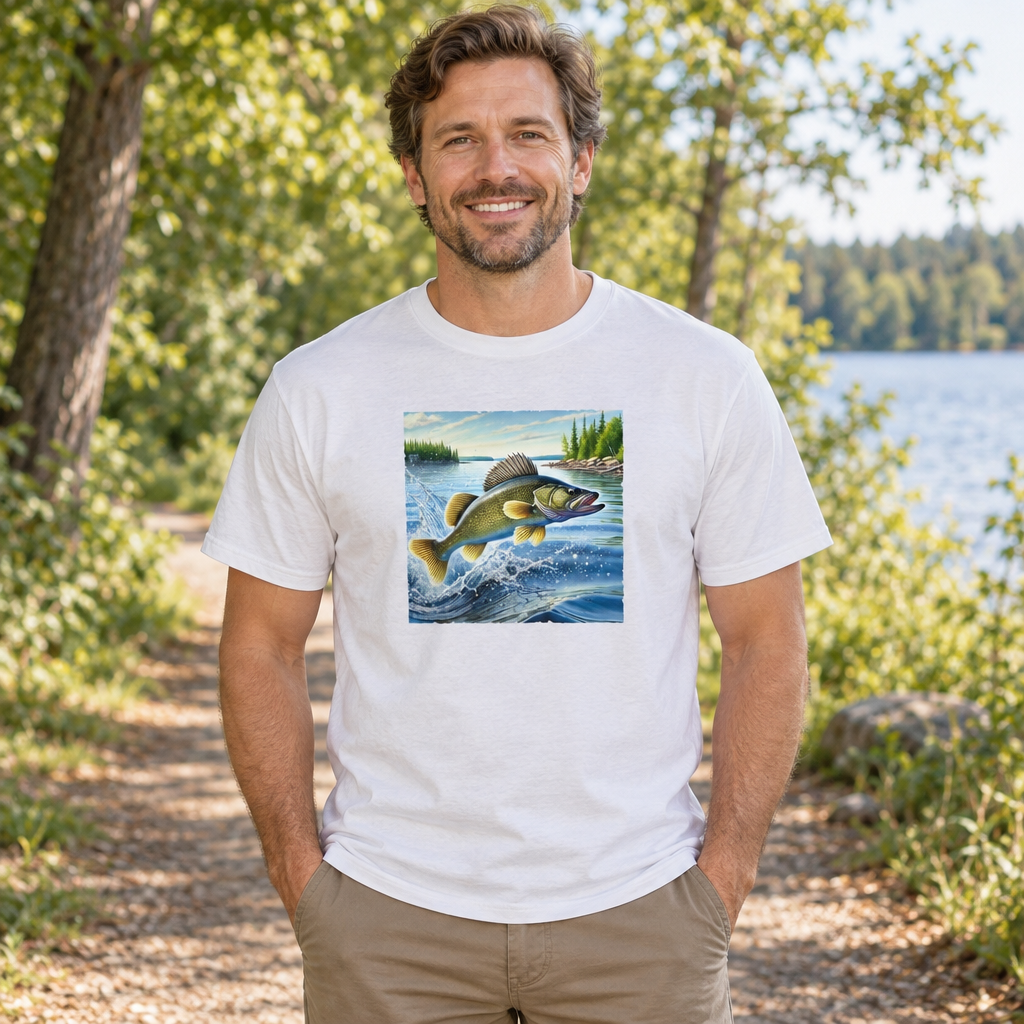 Walleye Fish — White T-Shirt — lifestyle alt