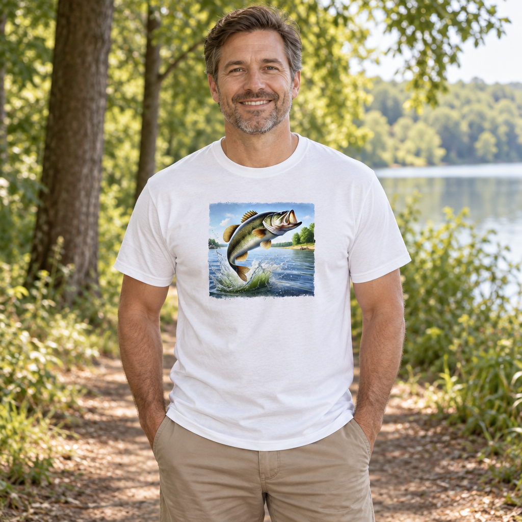 Largemouth Bass — White T-Shirt — lifestyle alt