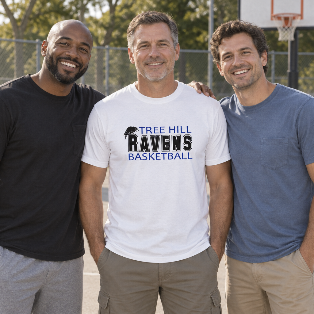 Tree Hill Ravens Basketball — White T-Shirt — lifestyle group