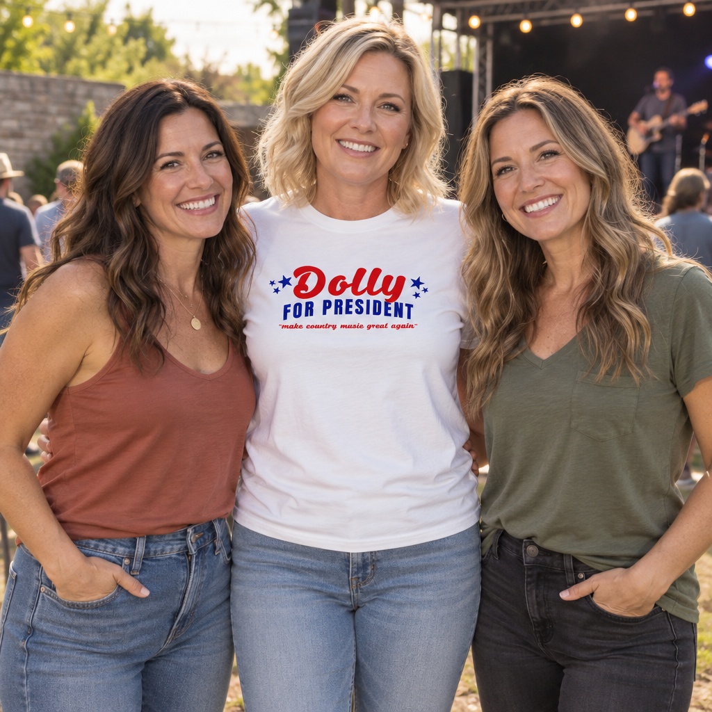 Dolly for President — White T-Shirt — lifestyle group