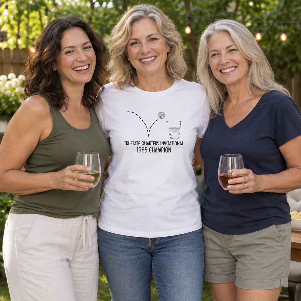 1985 Quarters Invitational Champion — White T-Shirt — lifestyle group