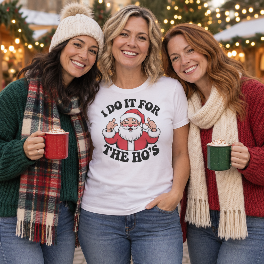 Hilarious I Do It For The Ho’s Santa — White T-Shirt — lifestyle group