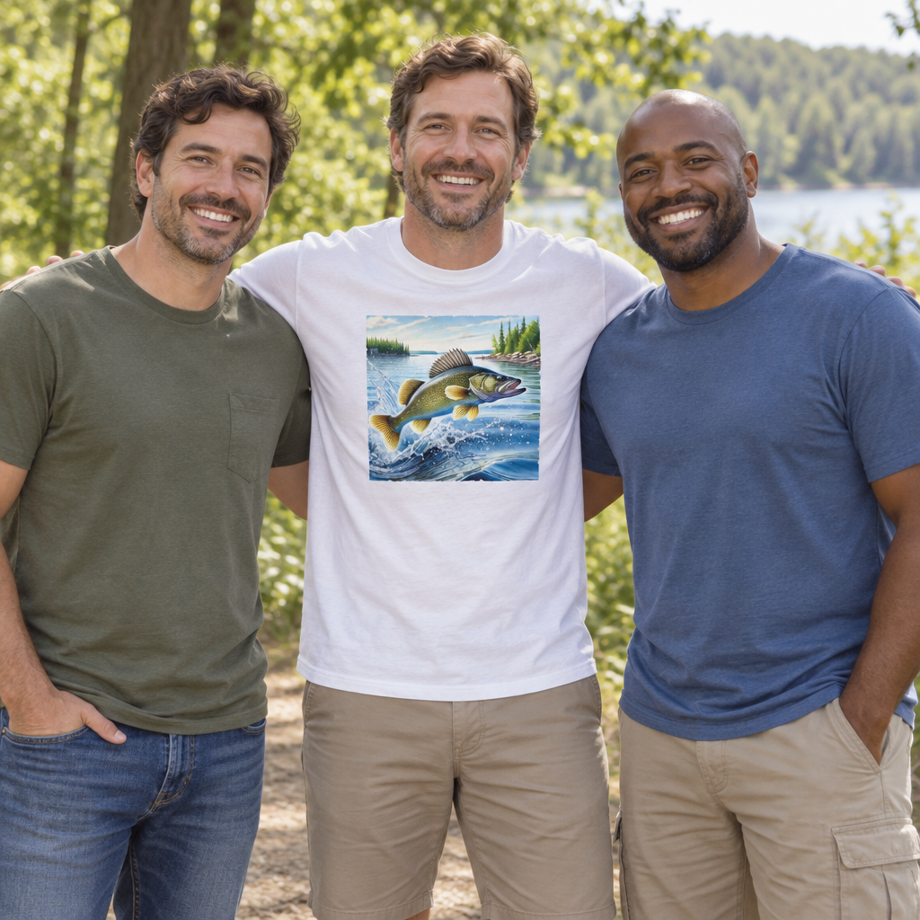 Walleye Fish — White T-Shirt — lifestyle group