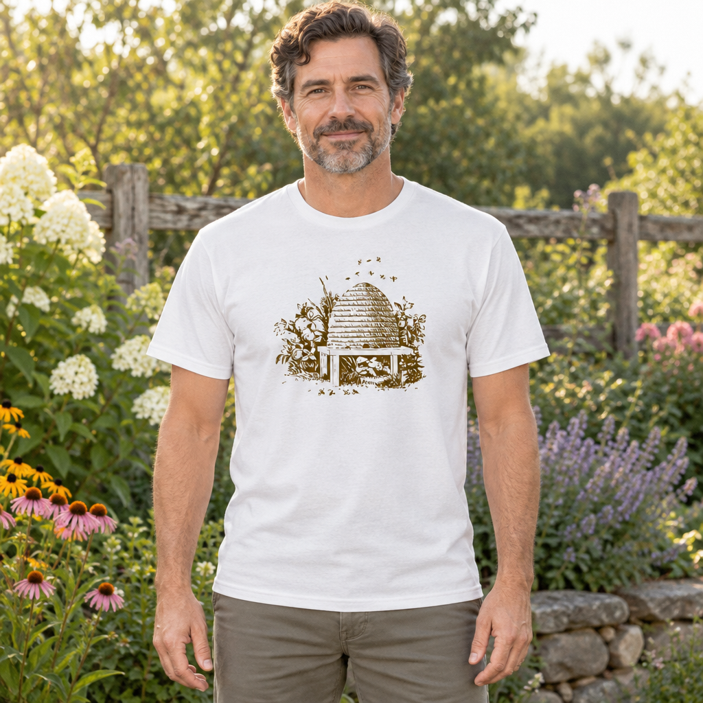 Vintage Beehive — White T-Shirt — lifestyle hero