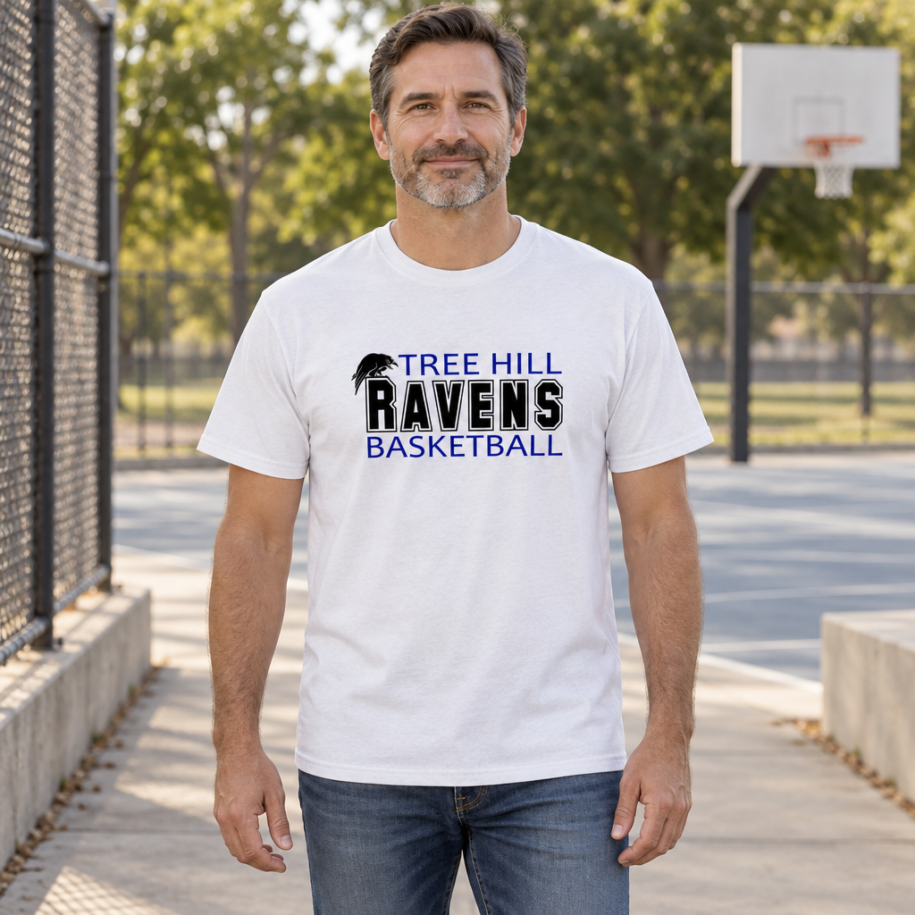 Tree Hill Ravens Basketball — White T-Shirt — lifestyle hero