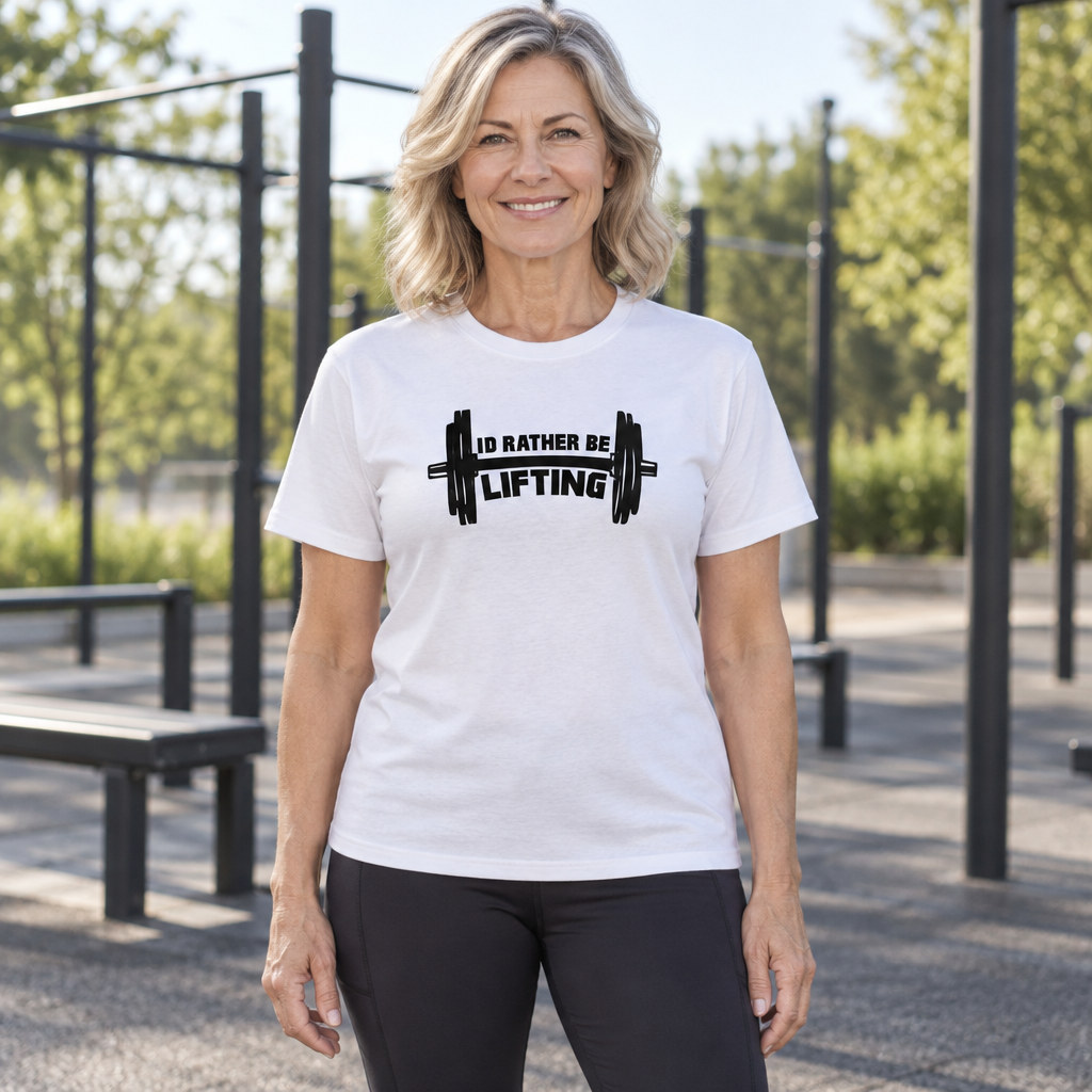 I'd Rather Be Lifting — White T-Shirt — lifestyle hero