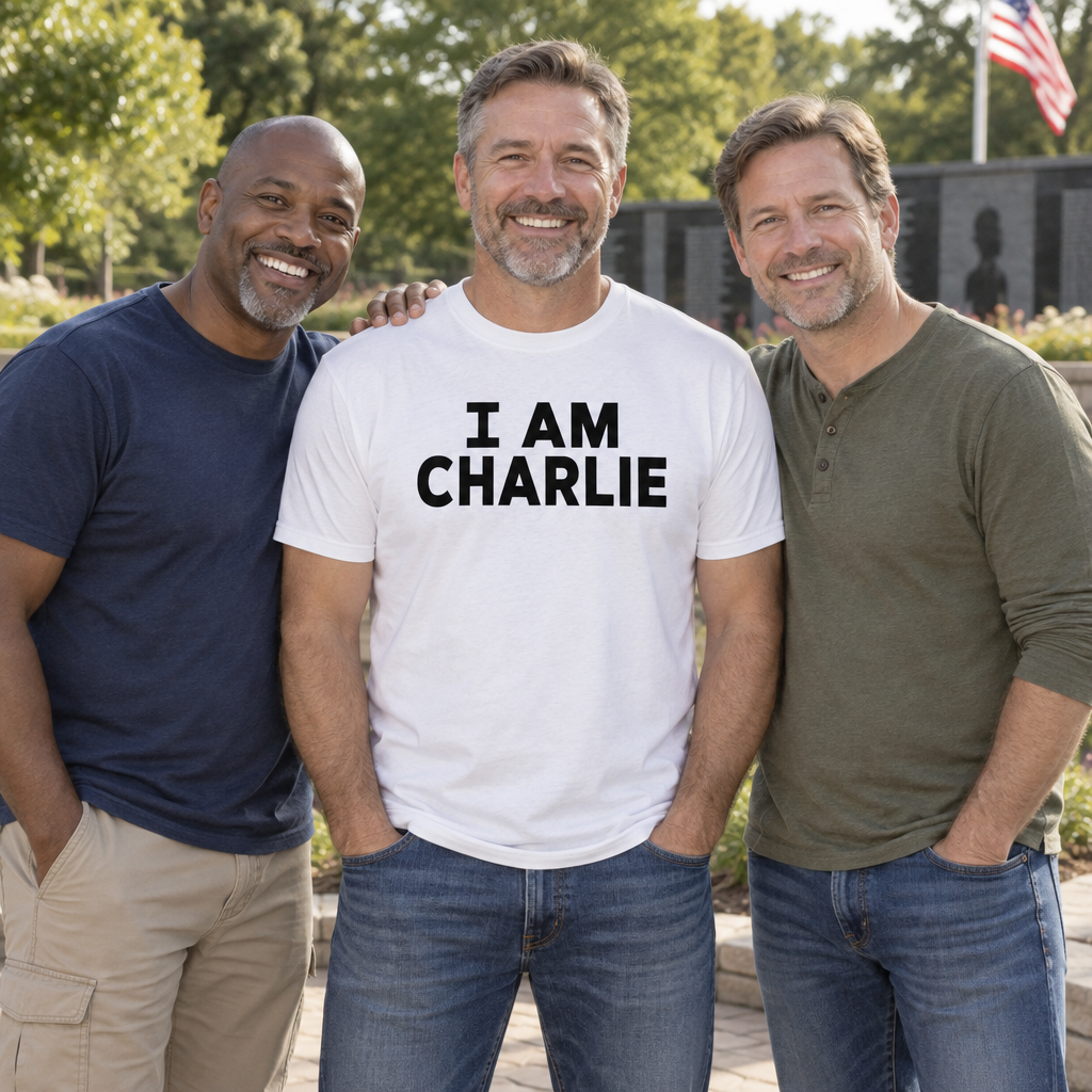 I Am Charlie — White T-Shirt — lifestyle group