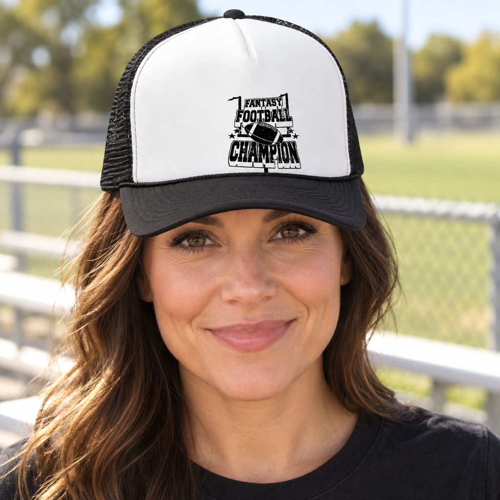 Fantasy Football Champion — Black Trucker Hat — lifestyle alt