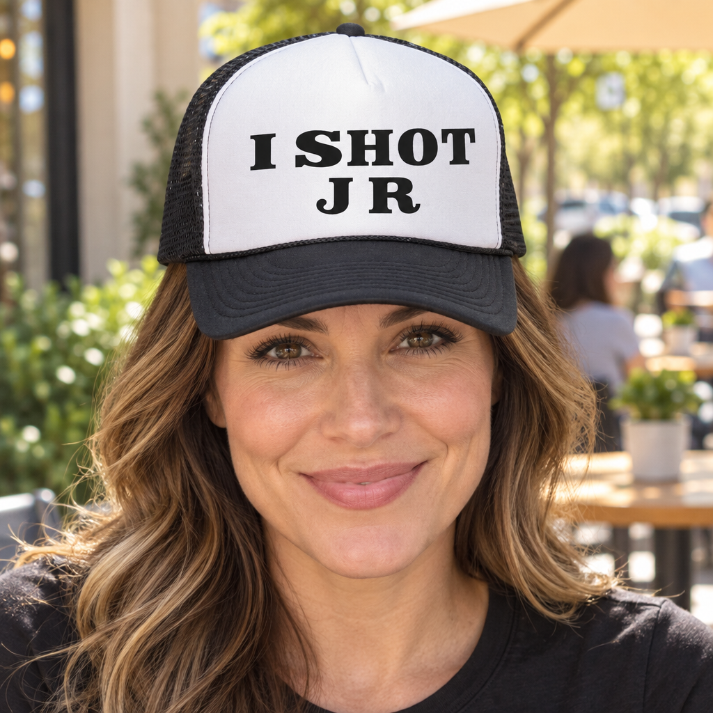 I Shot JR — Black Trucker Hat — lifestyle alt
