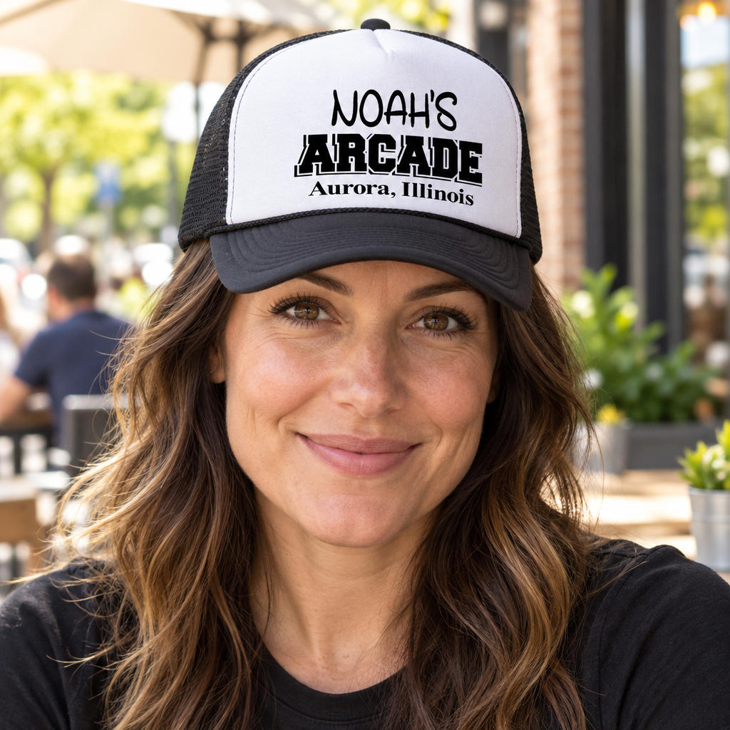 Noah's Arcade — Black Trucker Hat — lifestyle alt