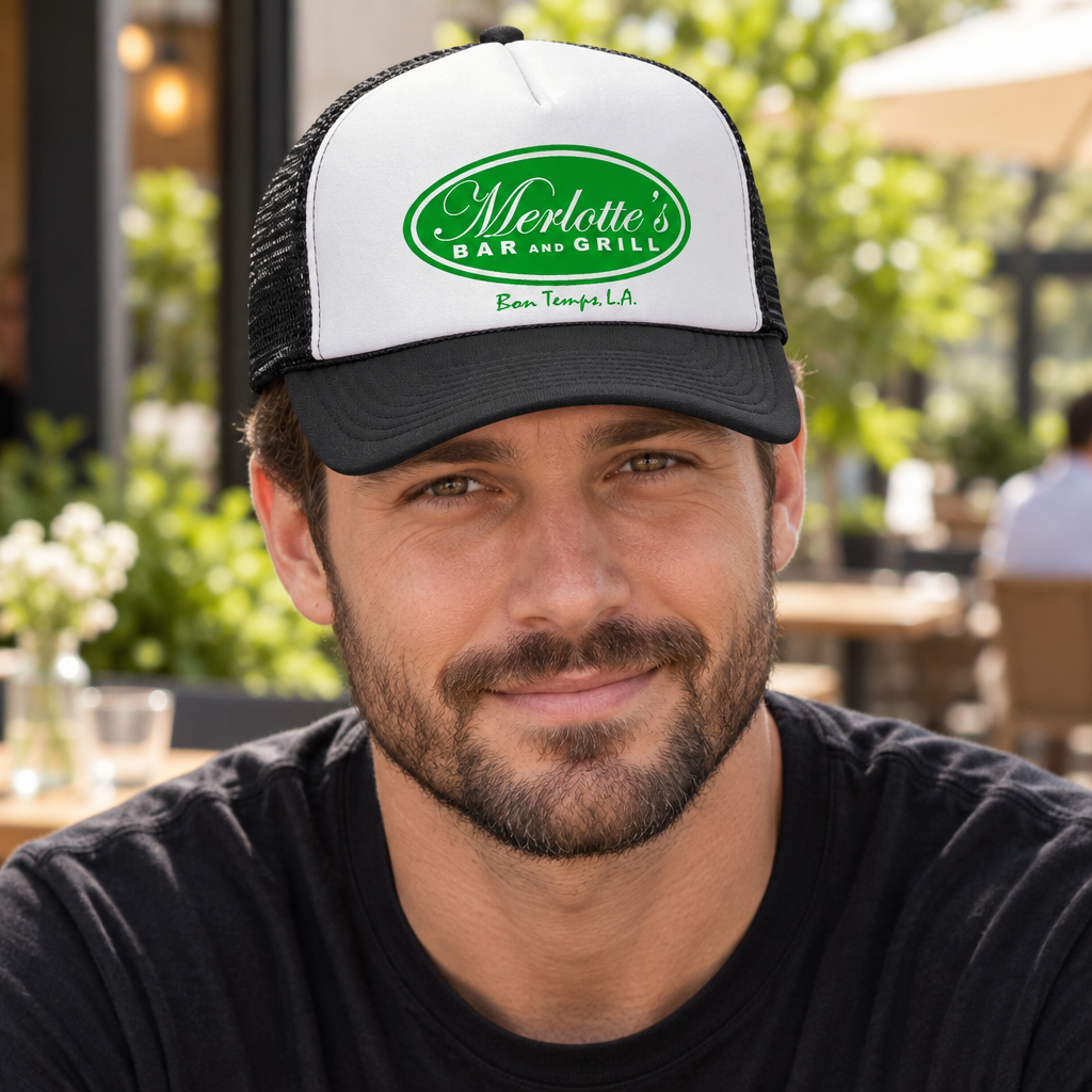 Merlotte's Bar and Grill — Black Trucker Hat — lifestyle alt