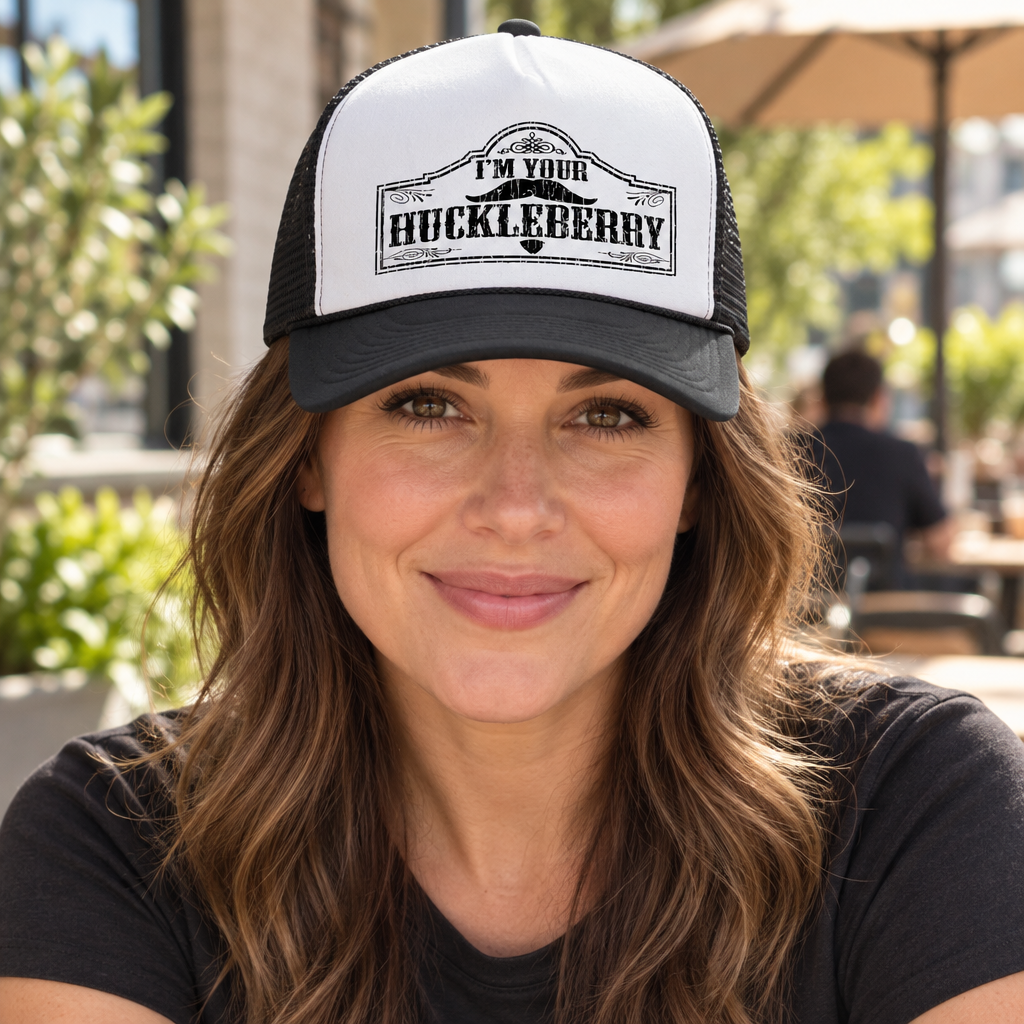 I'm Your Huckleberry — Black Trucker Hat — lifestyle alt