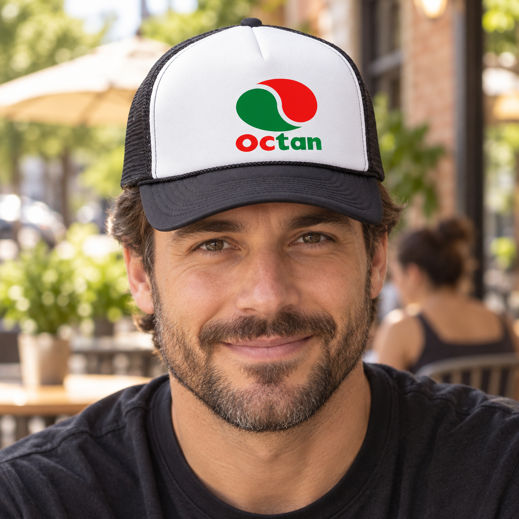 Octan — Black Trucker Hat — lifestyle alt