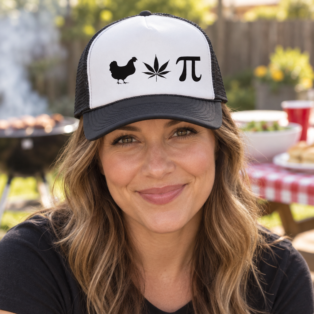 Chicken Pot Pi — Black Trucker Hat — lifestyle alt
