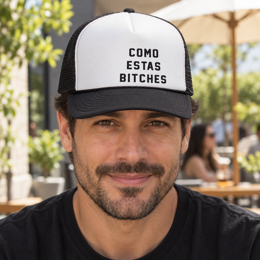 Como Estas Bitches — Black Trucker Hat — lifestyle alt