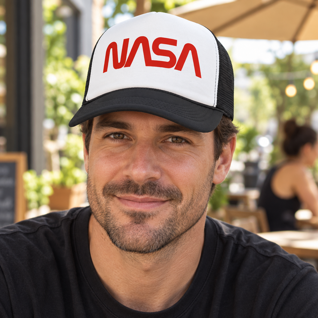 NASA — Black Trucker Hat — lifestyle alt
