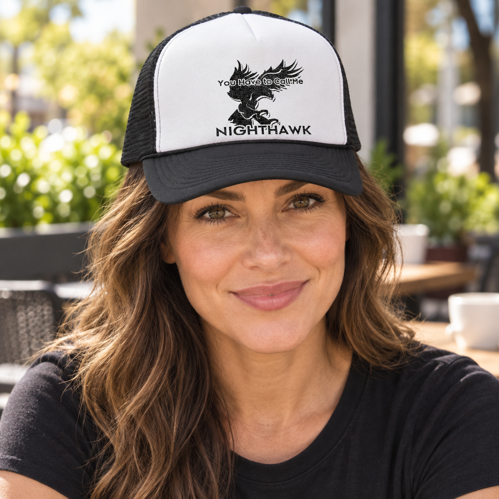 Nighthawk — Black Trucker Hat — lifestyle hero