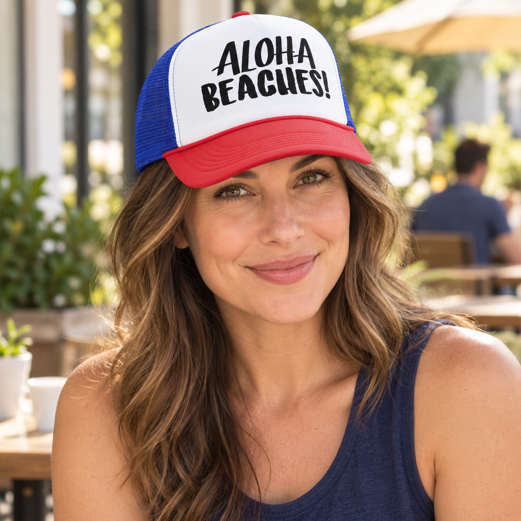 Aloha Beaches — RWB Trucker Hat — lifestyle hero