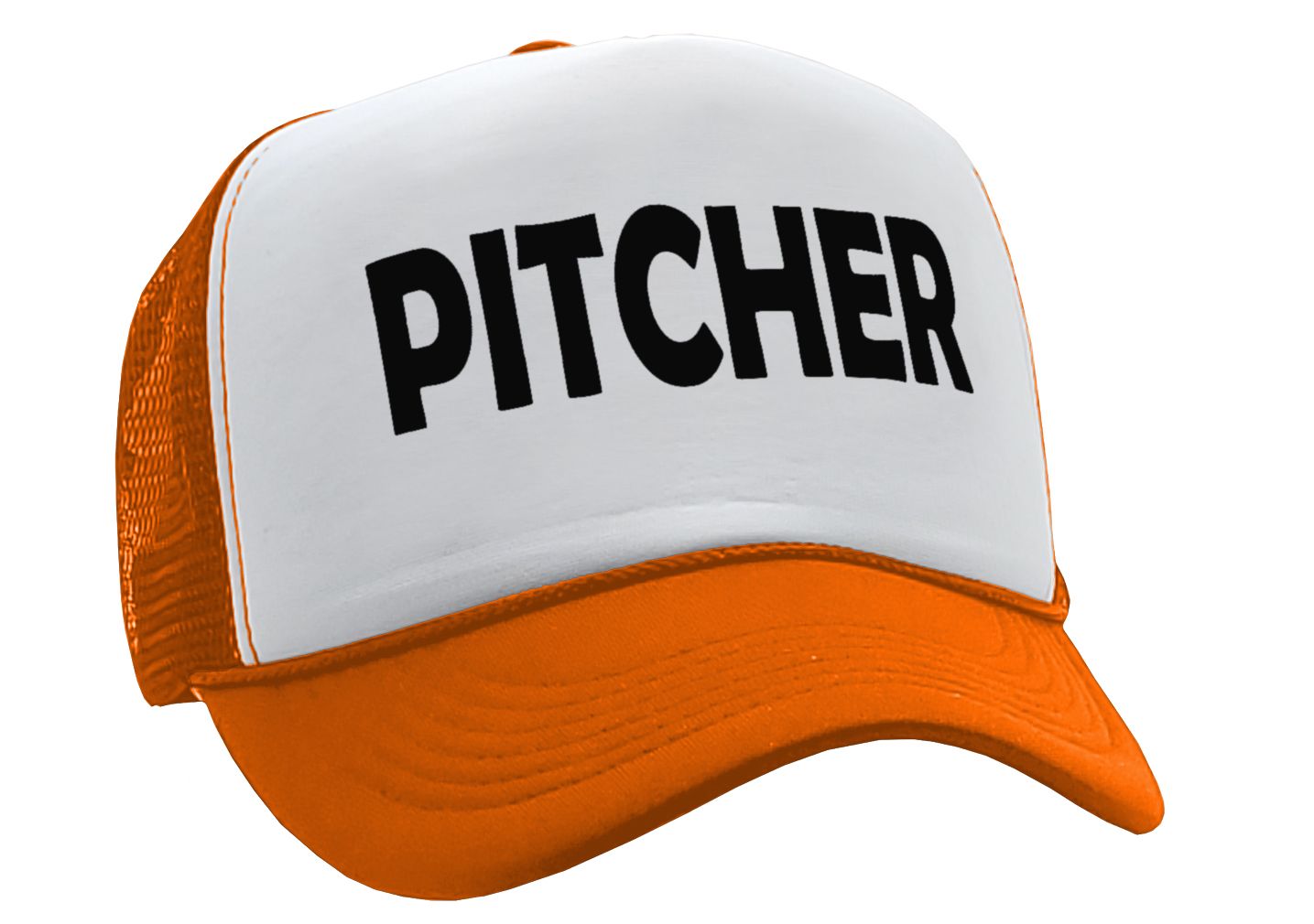 PITCHER - catcher lgbtq gay rights pride - Vintage Retro Style Trucker Cap Hat - Five Panel Retro Style TRUCKER Cap