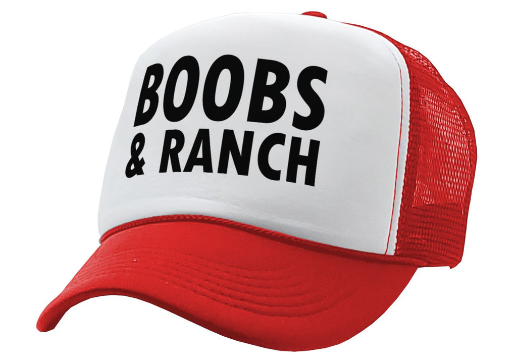 BOOBS AND RANCH - Five Panel Retro Style TRUCKER Cap