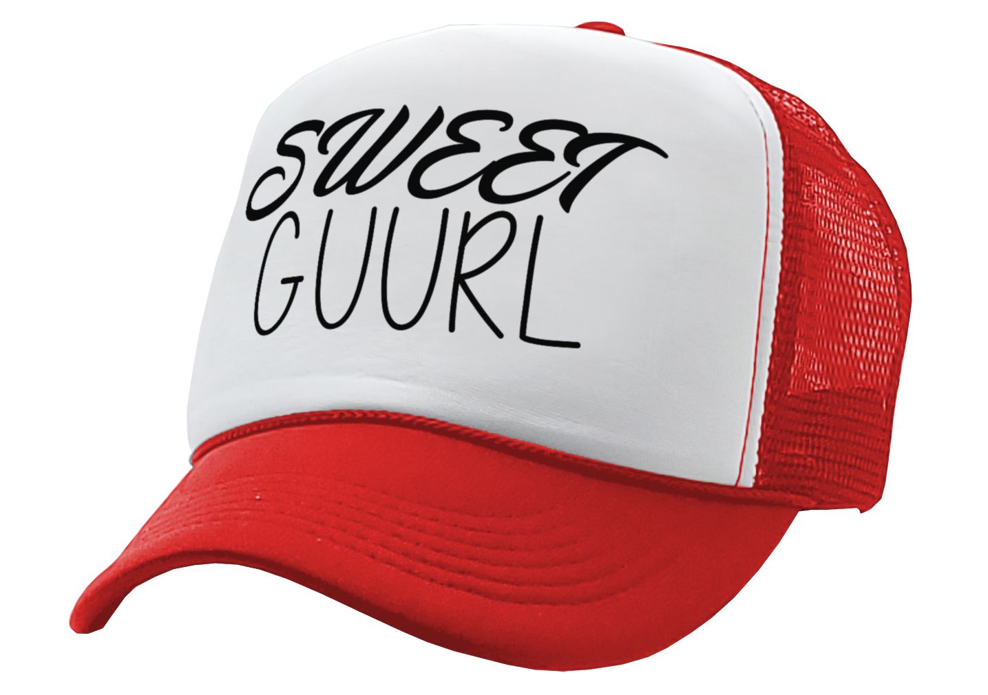 Sweet Guurl - viral video - Vintage Retro Style Trucker Cap Hat - Five Panel Retro Style TRUCKER Cap