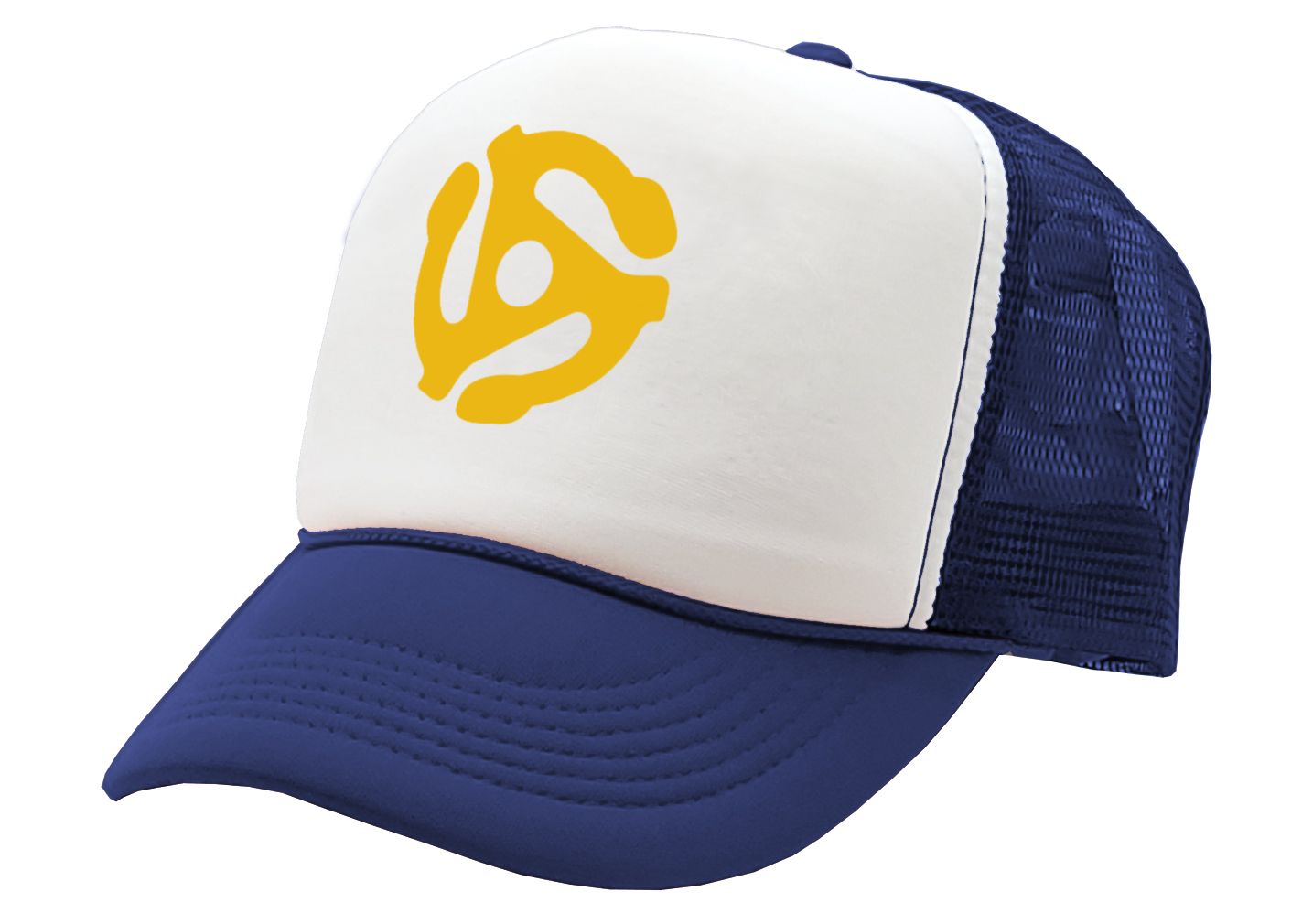DJ 45 RPM Adaptor - spider record vinyl - Vintage Retro Style Trucker Cap Hat - Five Panel Retro Style TRUCKER Cap