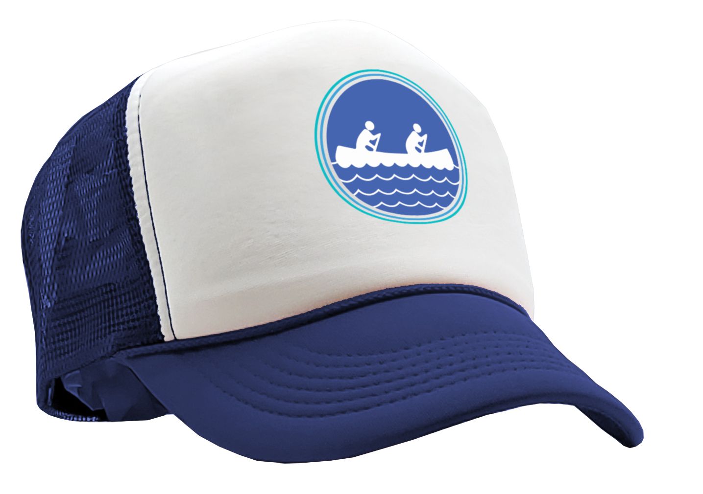CANOEING - canoe fishing hiking kayak - Vintage Retro Style Trucker Cap Hat - Five Panel Retro Style TRUCKER Cap