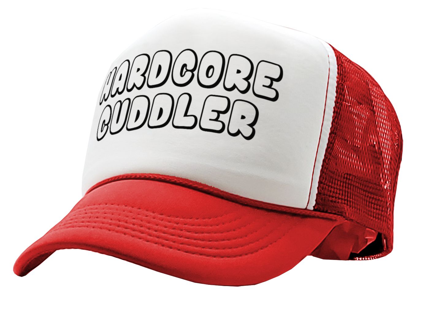 HARDCORE CUDDLER - funny sexy cute - Vintage Retro Style Trucker Cap Hat - Five Panel Retro Style TRUCKER Cap