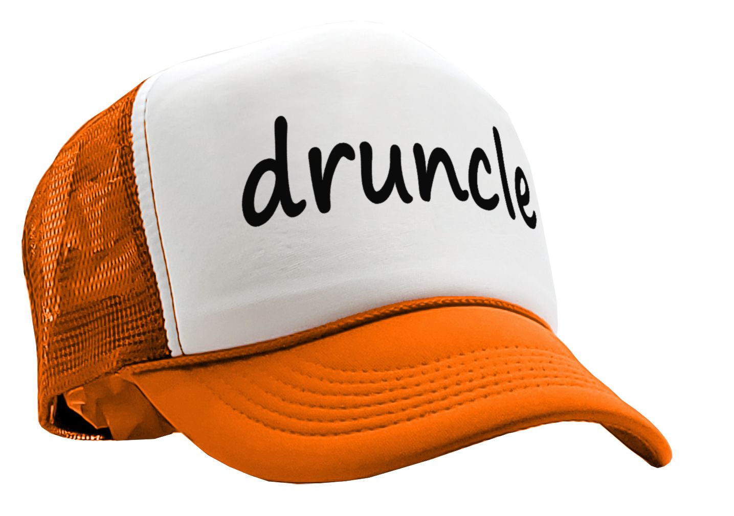 DRUNCLE - drunk uncle fathers day funny gag - Vintage Retro Style Trucker Cap Hat - Five Panel Retro Style TRUCKER Cap