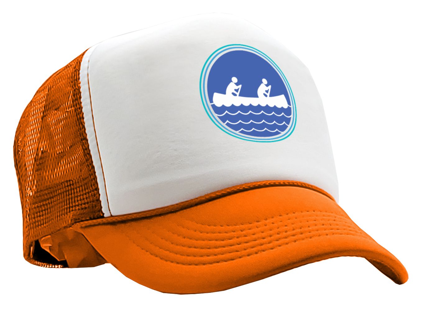 CANOEING - canoe fishing hiking kayak - Vintage Retro Style Trucker Cap Hat - Five Panel Retro Style TRUCKER Cap