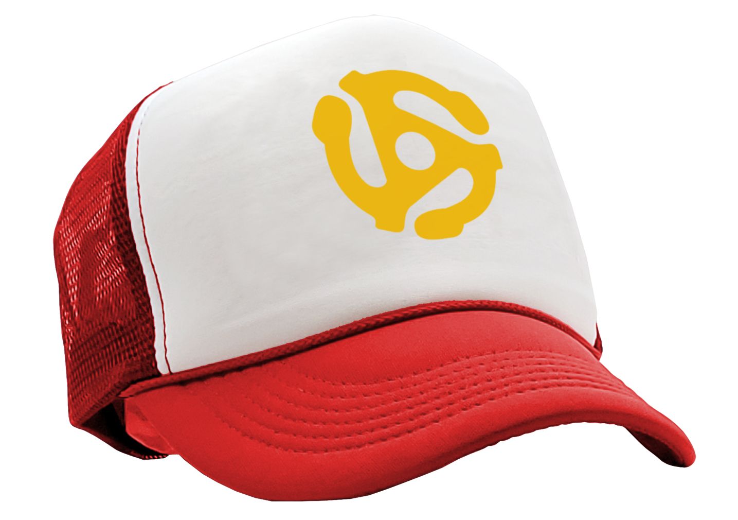 DJ 45 RPM Adaptor - spider record vinyl - Vintage Retro Style Trucker Cap Hat - Five Panel Retro Style TRUCKER Cap
