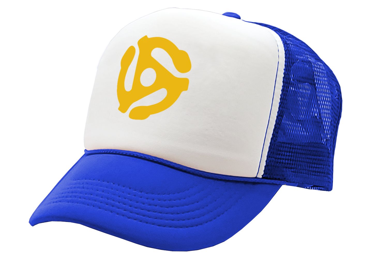 DJ 45 RPM Adaptor - spider record vinyl - Vintage Retro Style Trucker Cap Hat - Five Panel Retro Style TRUCKER Cap