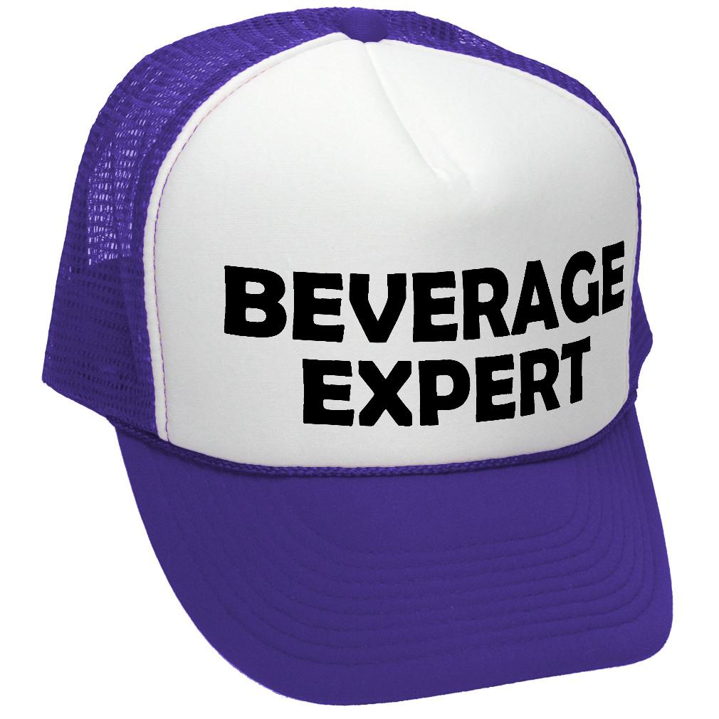 BEVERAGE EXPERT - beer wine liquor party - Vintage Retro Style Trucker Cap Hat - Five Panel Retro Style TRUCKER Cap