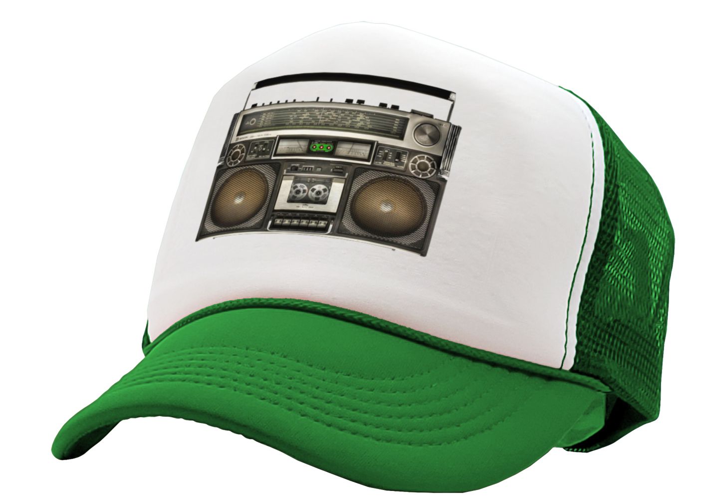 BOOMBOX - classic 80's 90's breakdancing - Vintage Retro Style Trucker Cap Hat - Five Panel Retro Style TRUCKER Cap