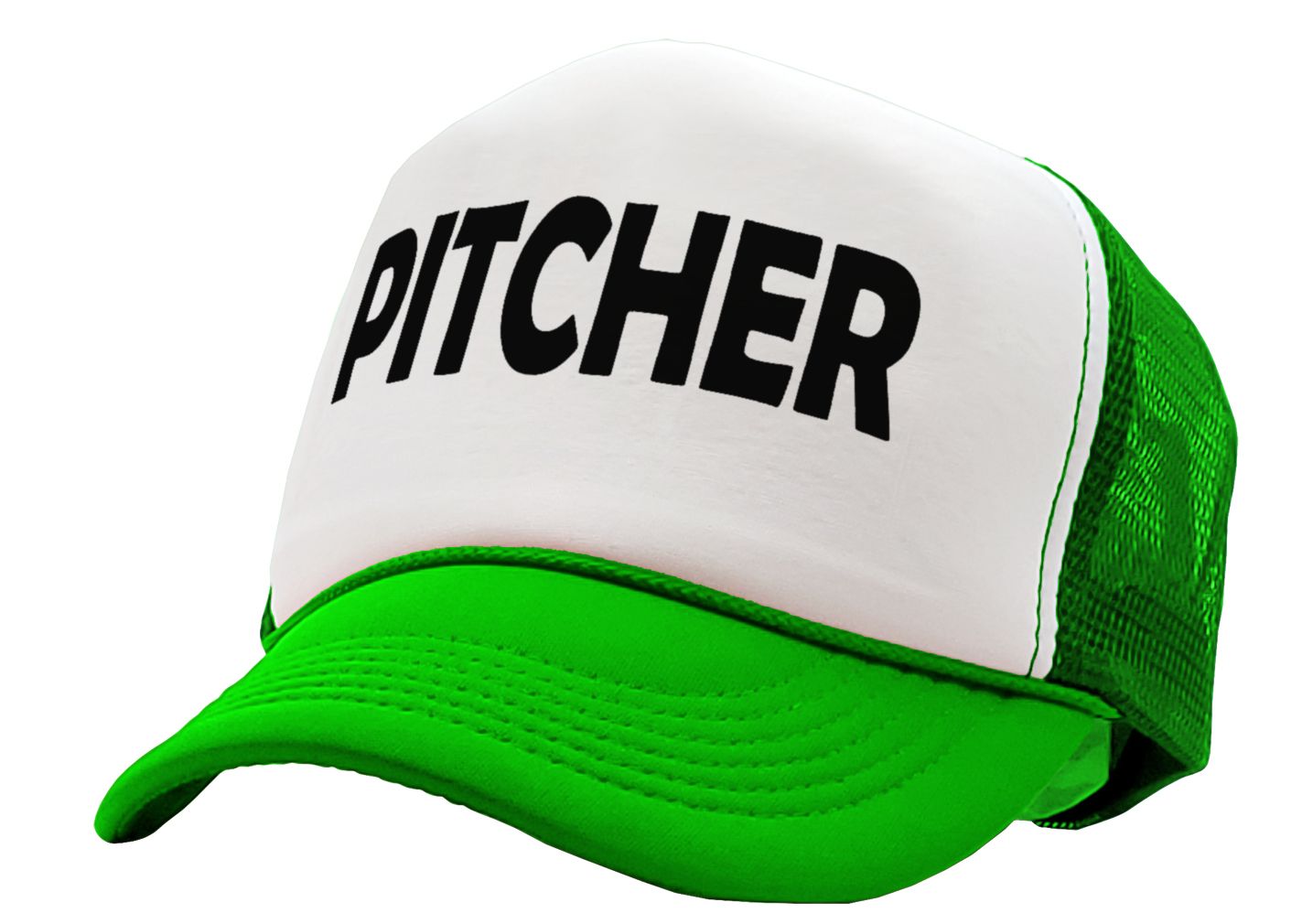 PITCHER - catcher lgbtq gay rights pride - Vintage Retro Style Trucker Cap Hat - Five Panel Retro Style TRUCKER Cap